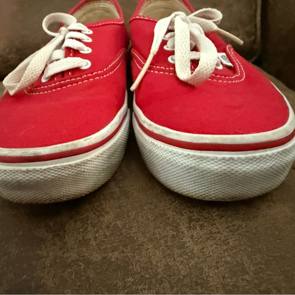 VANS Kids Red Sneakers size  3 youth unisex - Picture 7 of 9
